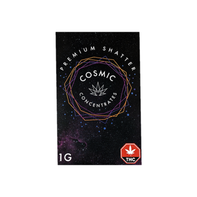 Cosmic Concentrates Shatter – 1 Gram: Green Crack God (Hybrid)