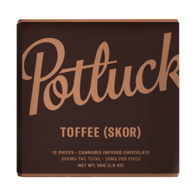Potluck Chocolate: Toffee (Skor) 300mg THC