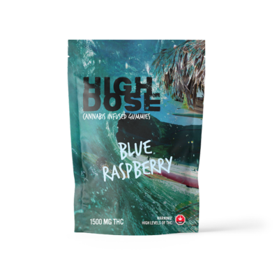 High Dose – Blue Raspberry THC Gummy 1500mg