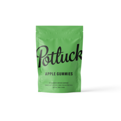 Potluck Edibles – Apple 200mg 1:1 THC:CBD Gummies