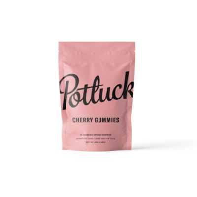 Potluck Edibles – Cherry 200mg THC Gummies
