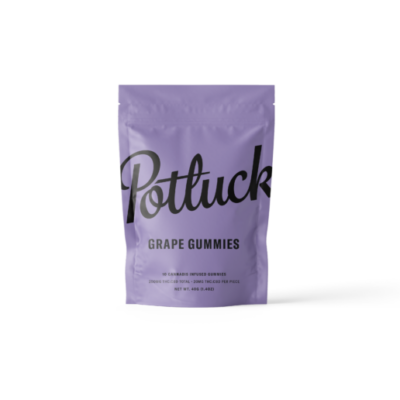 Potluck Edibles – Grape 200mg 1:1 THC:CBD Gummies