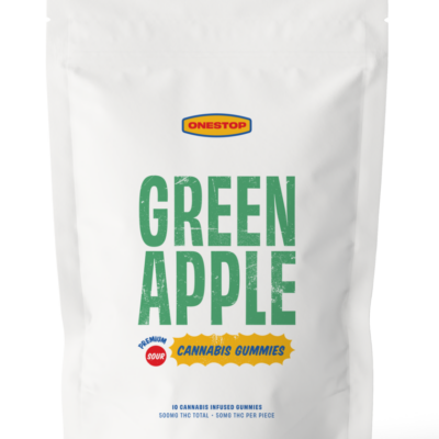 OneStop - Sour Green Apple 500mg THC Gummies