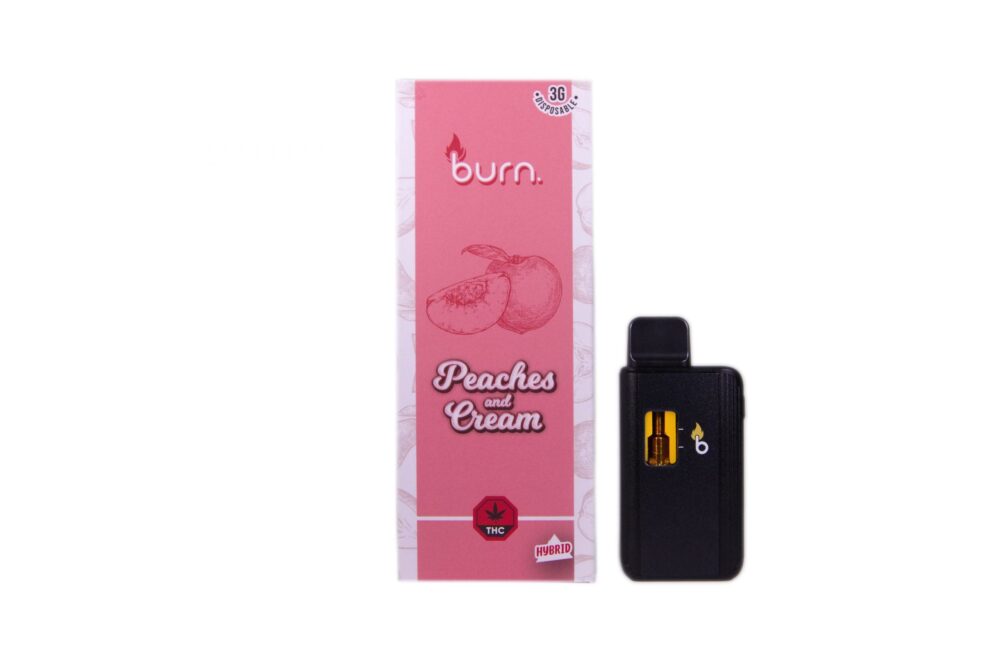Burn – Disposable/Rechargeable Pen: Peaches and Cream 3 GRAM (Hybrid)