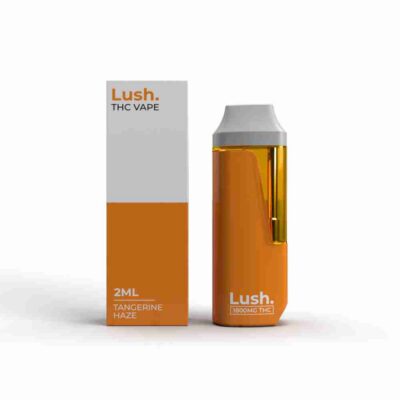 LUSH 2ml Disposable Vapes – Tangerine Haze (Sativa) THC Distillate