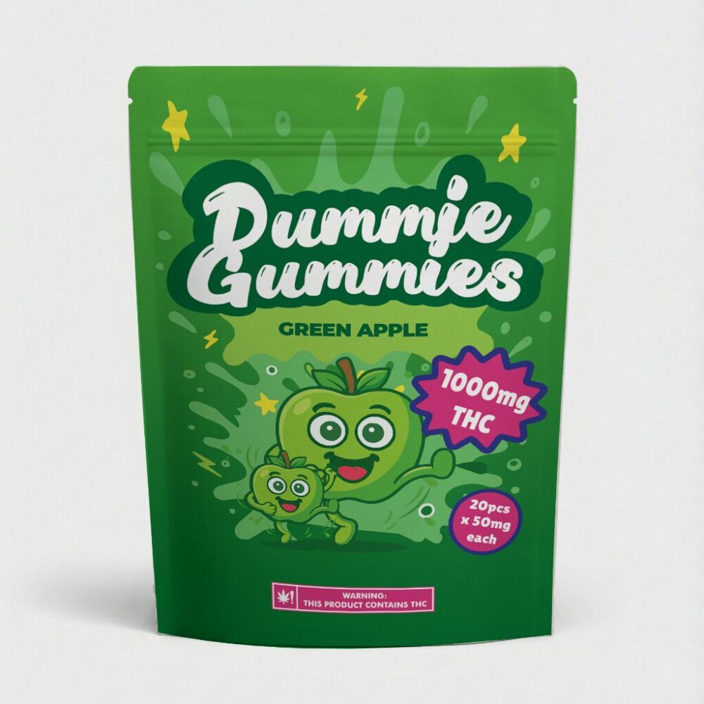 Dummie Gummies – Green Apple 1000mg THC Gummies